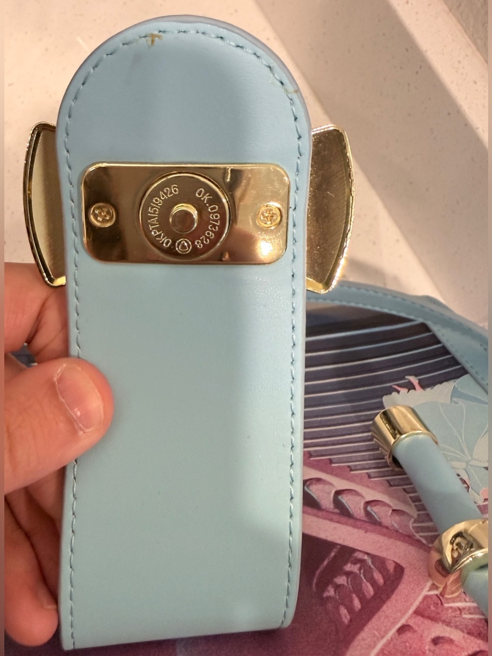 Loungefly Disney Cinderella Crossbody Satchel Blue Bow Top Handle Princess Fairy - Picture 6 of 6